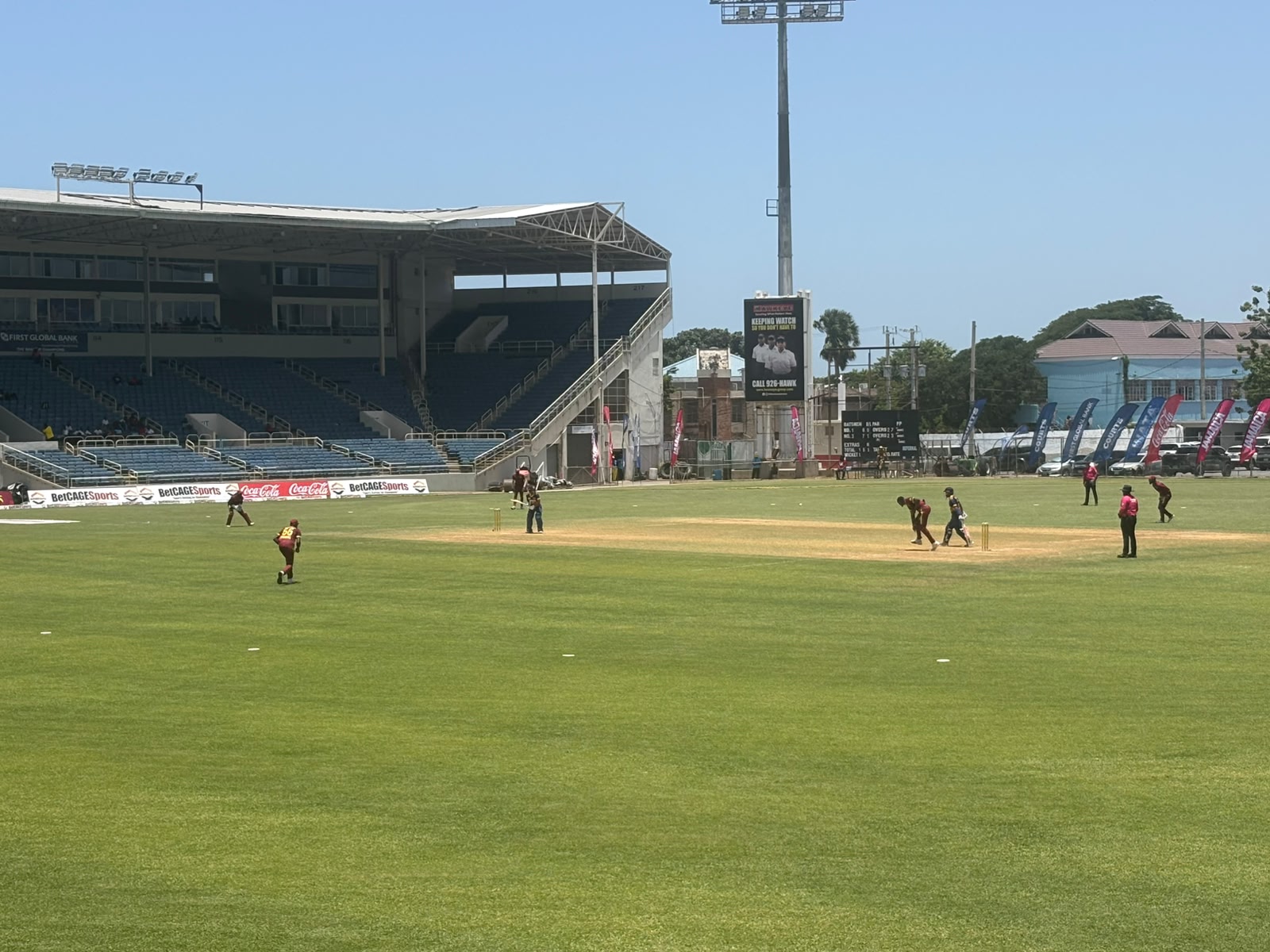 West Indies bowling at Sabina Park, Kingston